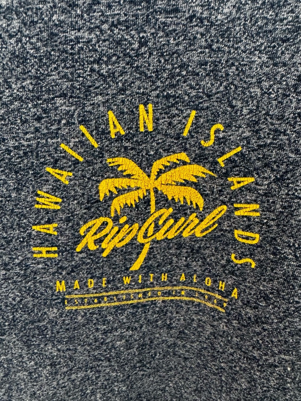 Rip Curl Mens Navy Blue Palm-Logo Tank Top - Hawaiian Islands - Picture 2 of 5